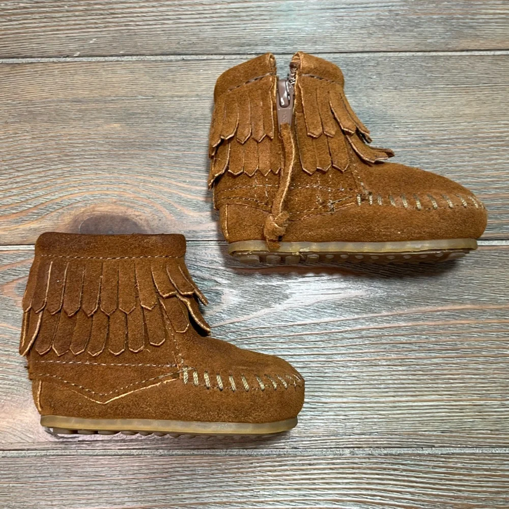 Minnetonka Moccasins Beown Leather/Suede NEW! Baby Size 1. New in Box!!